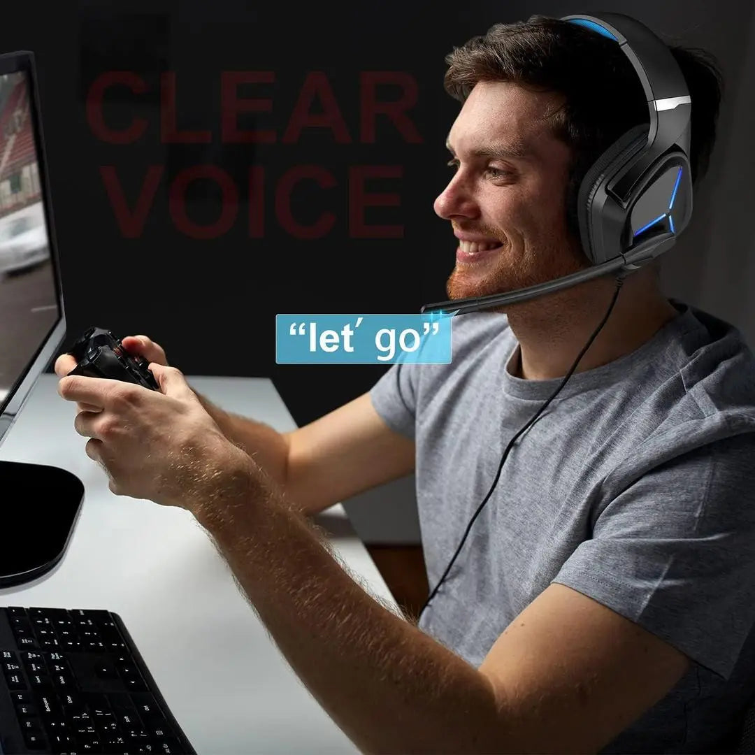 L1 Gaming Headset with Mic for PC, PS4, Xbox, Laptop – 7.1 Surround Sound, Noise Cancellation CrossTech